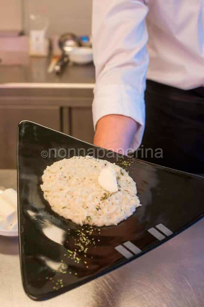 preparazione riso caprino