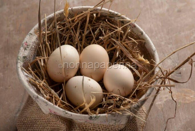 The goodness of Mericanel della Brianza eggs The goodness of Mericanel della Brianza eggs