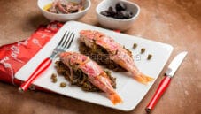 Triglie al forno su scarola: giusto di gusto e benessere Triglie al forno su scarola: giusto di gusto e benessere