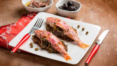 triglie al forno su scarola