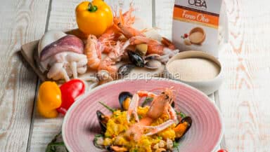 Paella di fonio mantecato alla valenciana