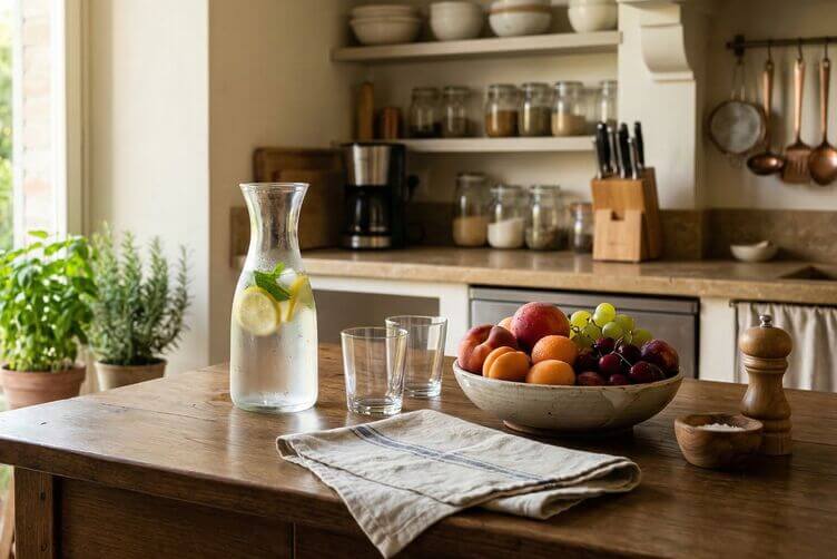 estate: acqua fresca e frutta