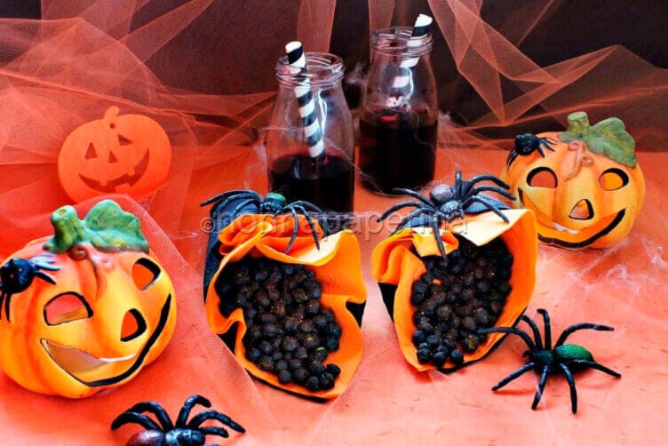 Ceci neri alla curcuma in forno: delizia di Halloween! ceci neri alla curcuma in forno