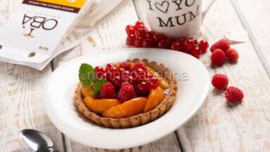 Crostata con farina di fonio e mais