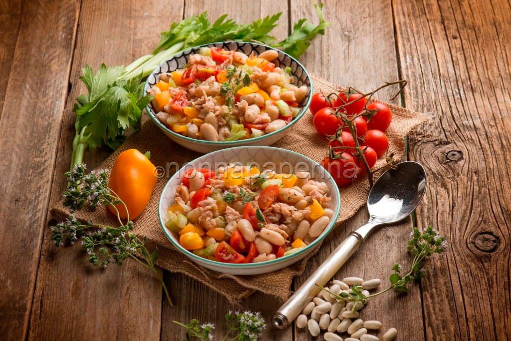 insalata di fagioli e peperoni
