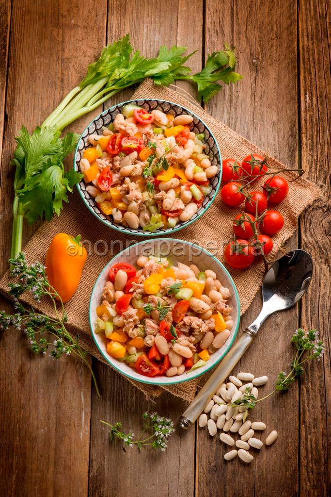 insalata di fagioli e peperoni