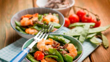 taccole con i gamberi