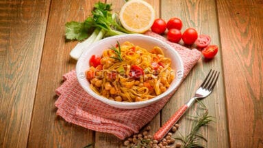 Tagliatelle ai ceci e limone