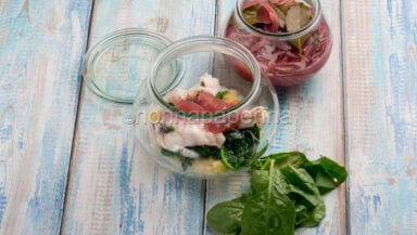 coda di rospo agli spinaci