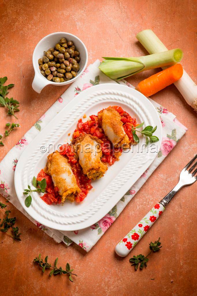 Seppie ripiene gratinate