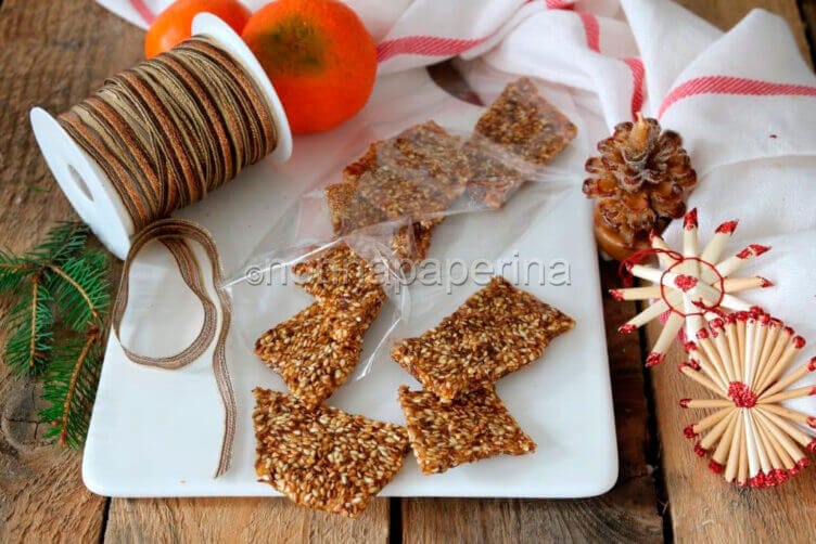 Croccante di sesamo al mandarino : un regalo originale Croccante di sesamo al mandarino