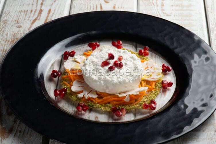 fiocchi di latte, carote e cavolfiori