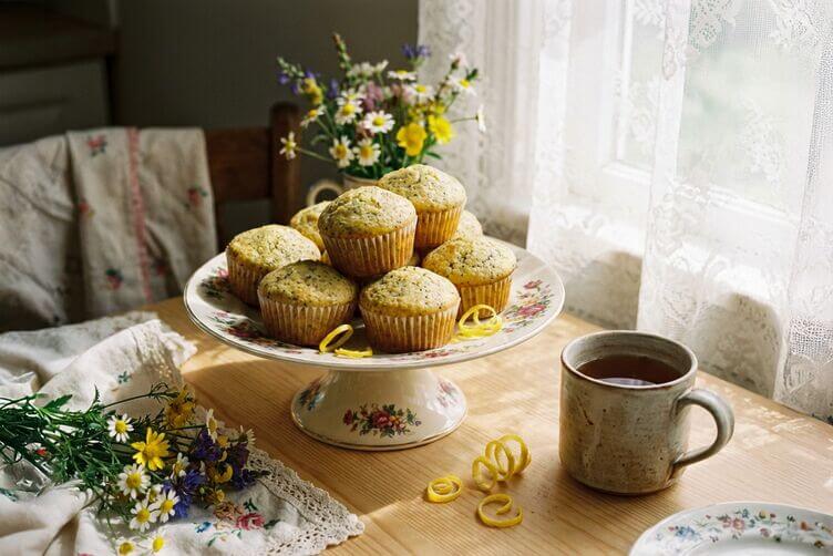 muffin al limone con semi di papavero