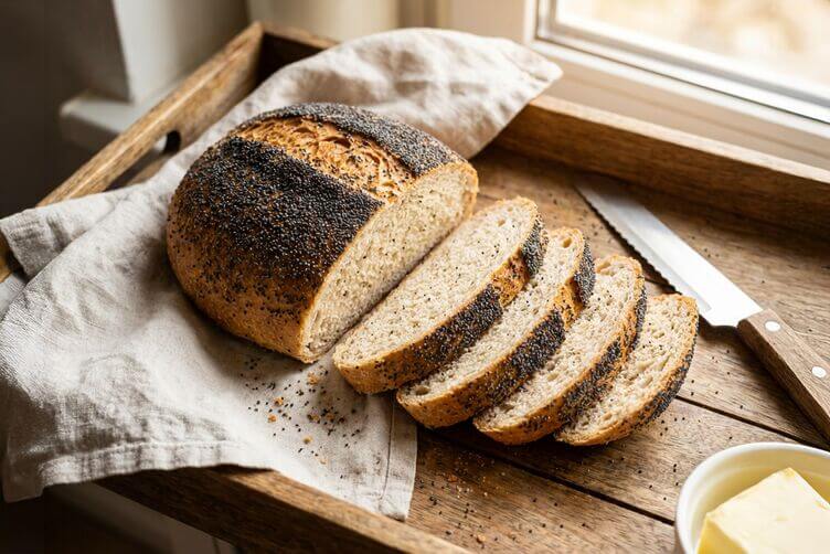 pagnotta di pane artigianale senza glu