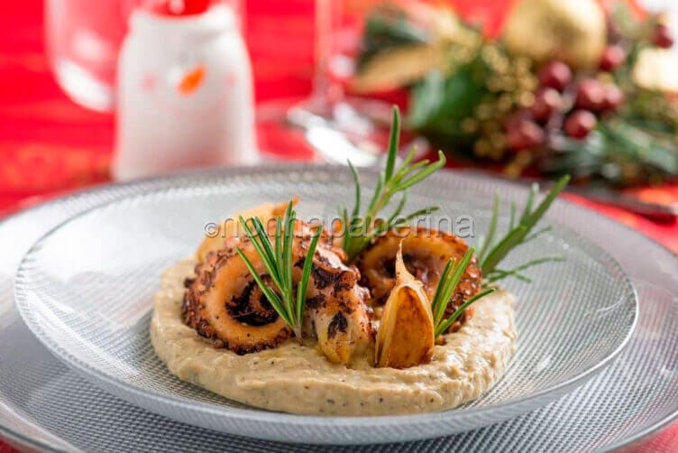 Polpo e hummus di ceci, binomio sfizioso polpo e hummus di ceci