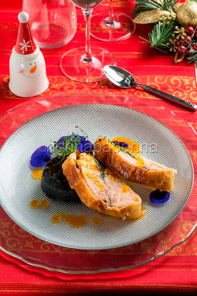 Salmone e patate nere