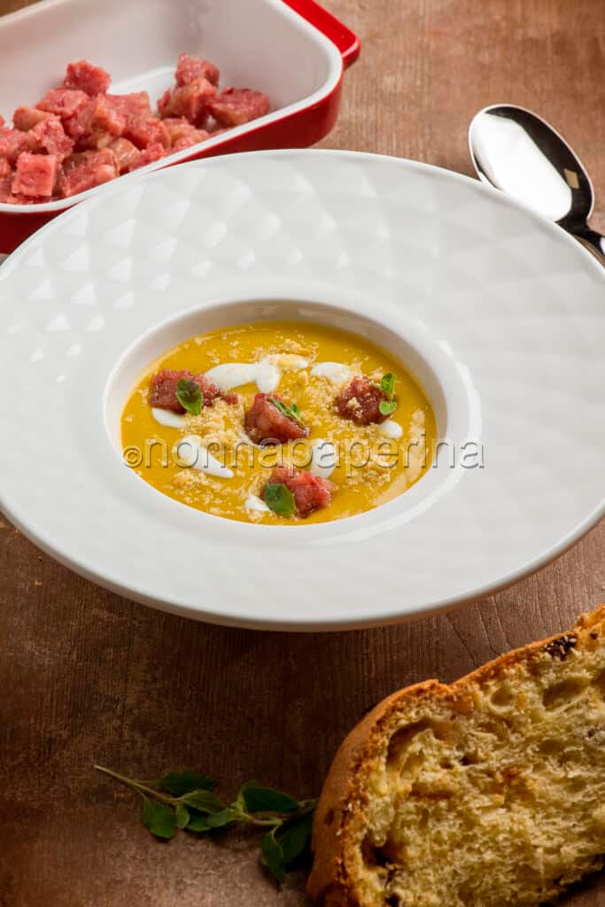 Crema di zucca e castagne