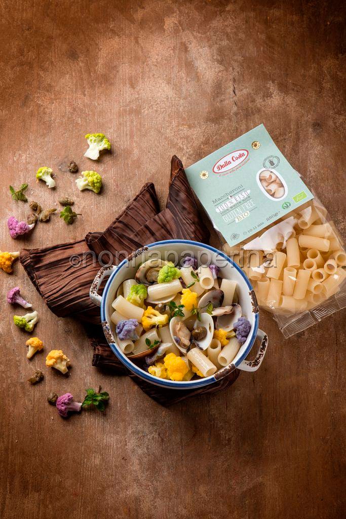 maccheroni di riso, cavolfiori ai 3 colori maccheroni di riso, cavolfiori ai 3 colori