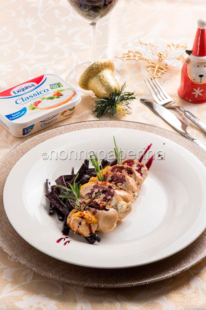 Petto di faraona farcito con carote viola tutti a tavola