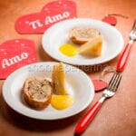 Faraona farcita alle castagne con millefoglie di patate Faraona farcita alle castagne con millefoglie di patate