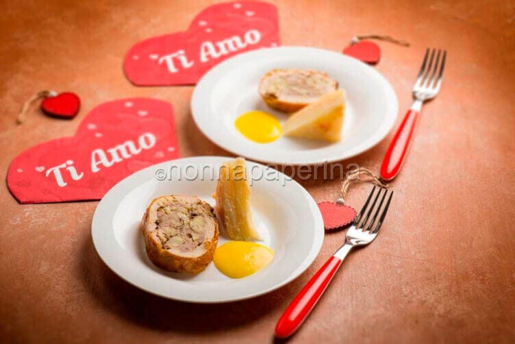 Faraona farcita alle castagne con millefoglie di patate faraona farcita alle castagne