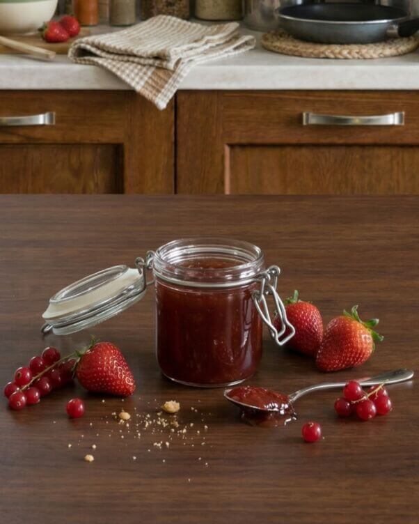 gelatina di fragole e ribes