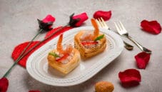 Cuori di sfoglia e formaggio Exquisa a S.Valentino Cuori di sfoglia e formaggio Exquisa a S.Valentino