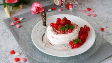 pavlove con crema al cacao