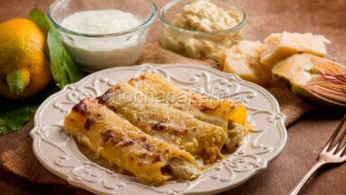 Cannelloni con pesto di carciofi e patate