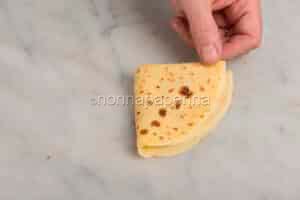 chiudere una crespella a ventaglio