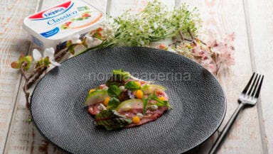 Carpaccio di manzo con formaggio