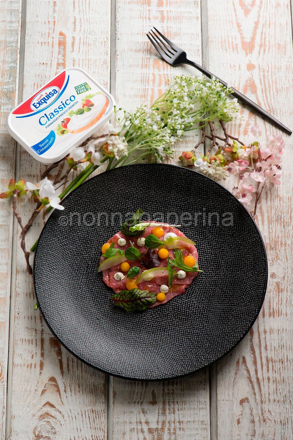 Carpaccio di manzo con formaggio