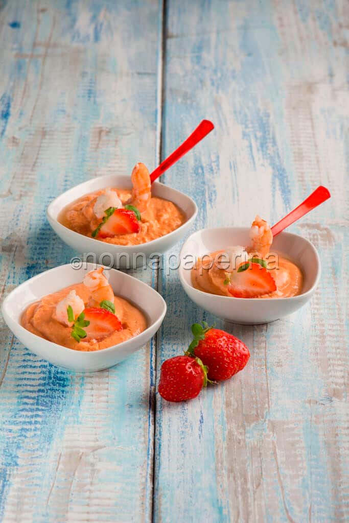 cremoso con gamberi fragole cremoso pomodoro gamberi fragole or