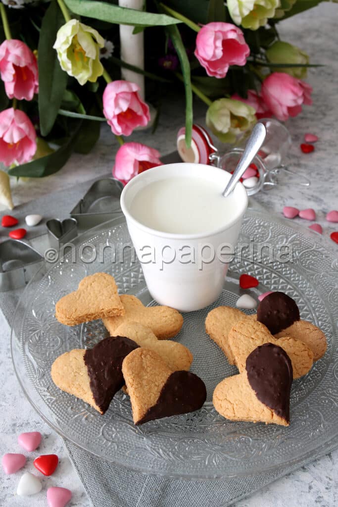 cuoricini al cocco e cioccolato