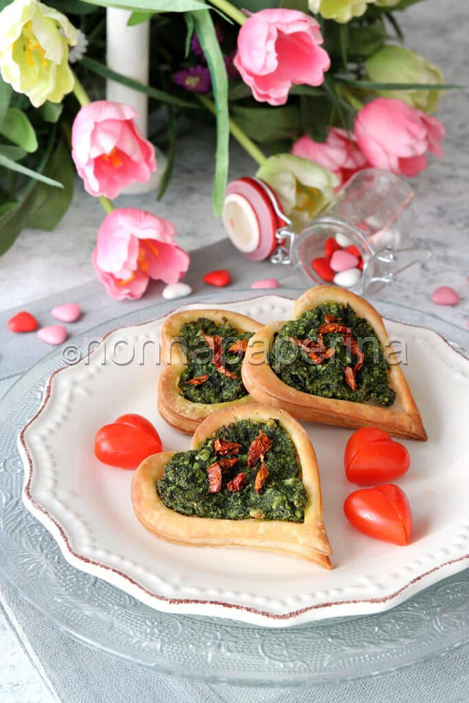 cuoricini di sfoglia ripieni