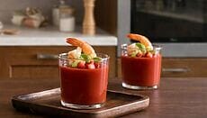 gazpacho pomodori e gamberi