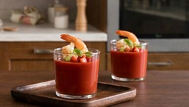 gazpacho pomodori e gamberi