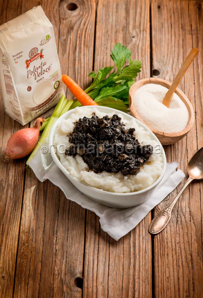 La Varonrese Polenta Bianca con seppie al nero