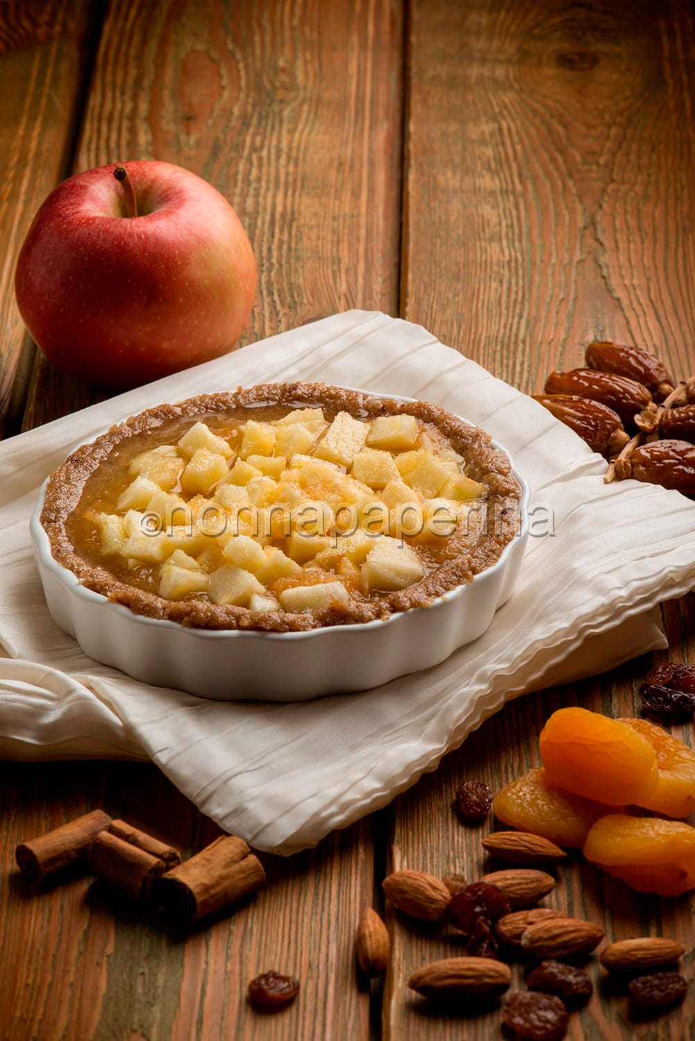 torta crudista alle mele
