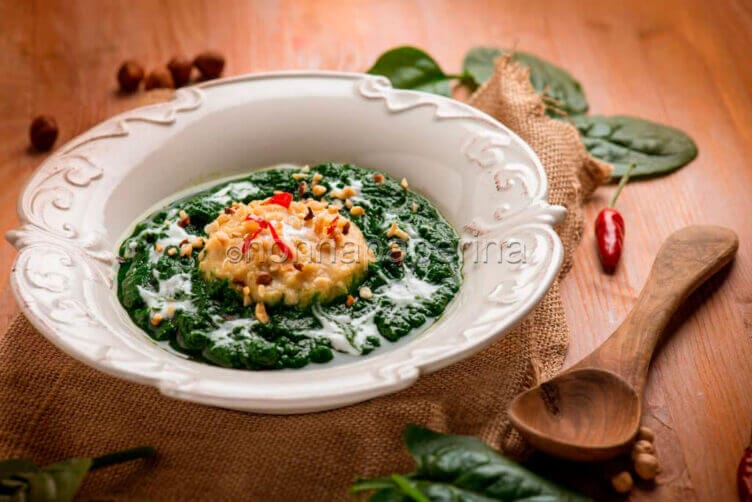 vellutata di ceci e spinaci
