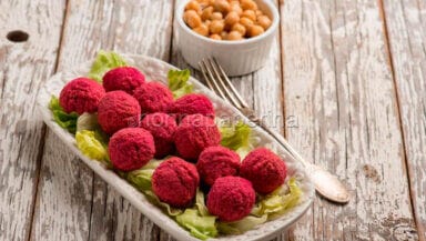 Polpette di barbabietole e ceci