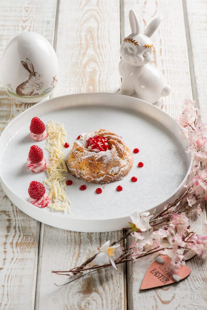 Ciambelle di colomba con spuma di mascarpone