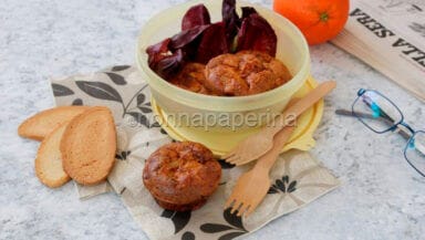 Frittatine con gambi di coste e prosciutto