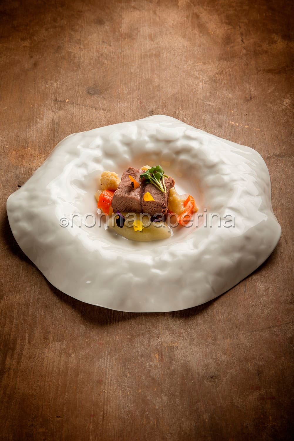 roast beef al fieno con salsa di mele