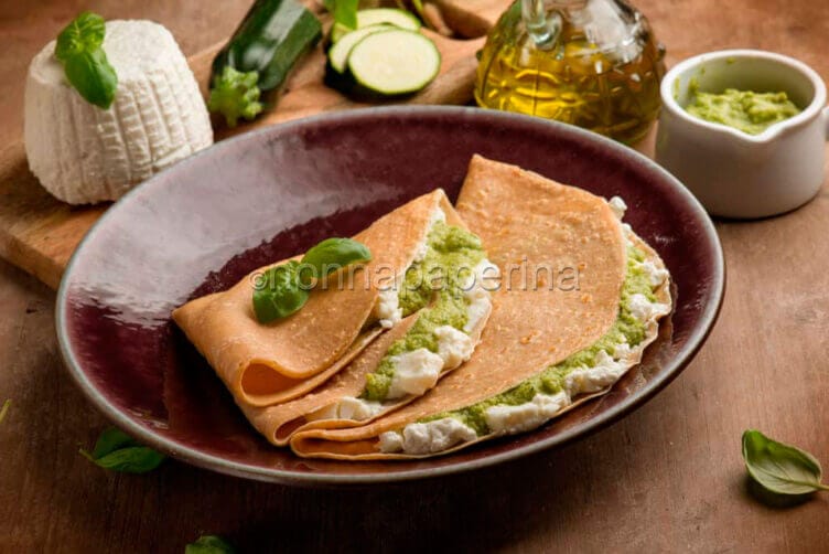 crepes di farro con zucchine e ricotta