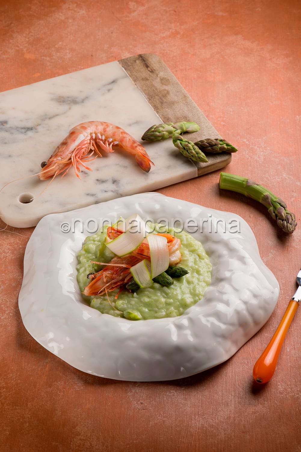 risotto agli asparagi e mazzancolle