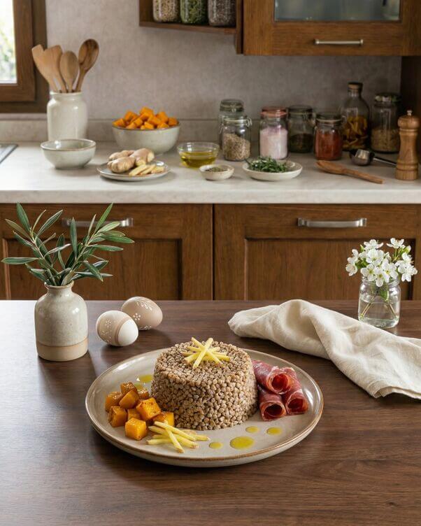 timballo di grano saraceno