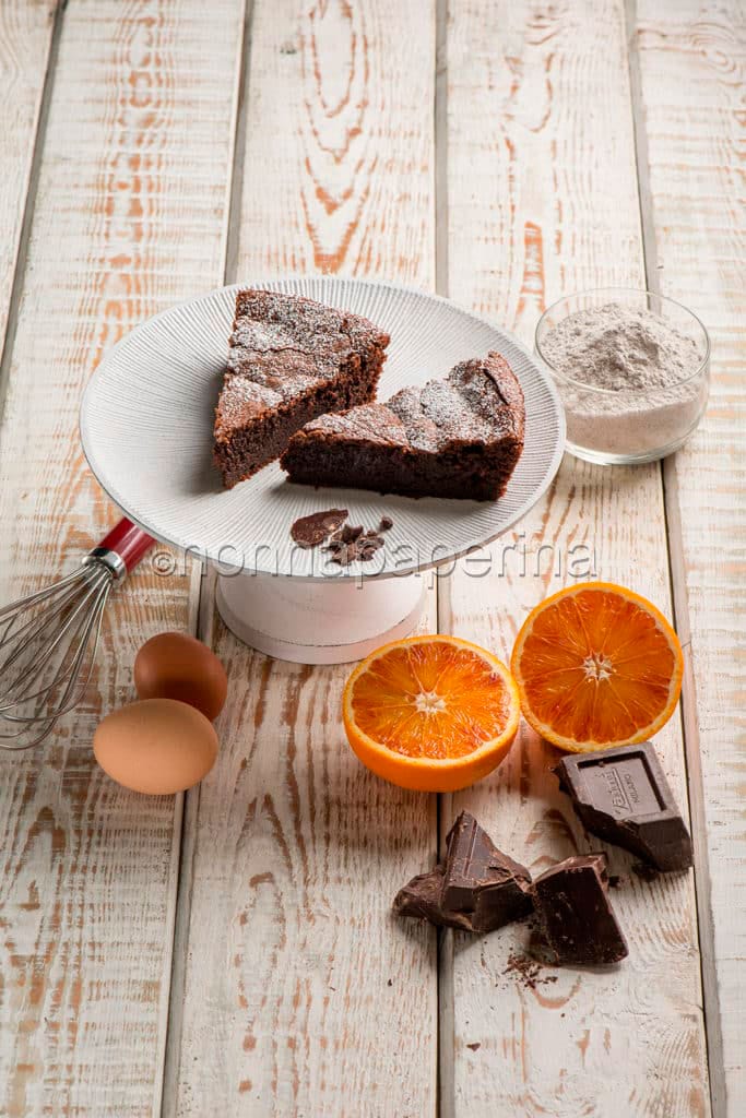 torta al cioccolato e arancia
