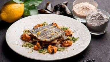 Lasagnetta con crema di cozze