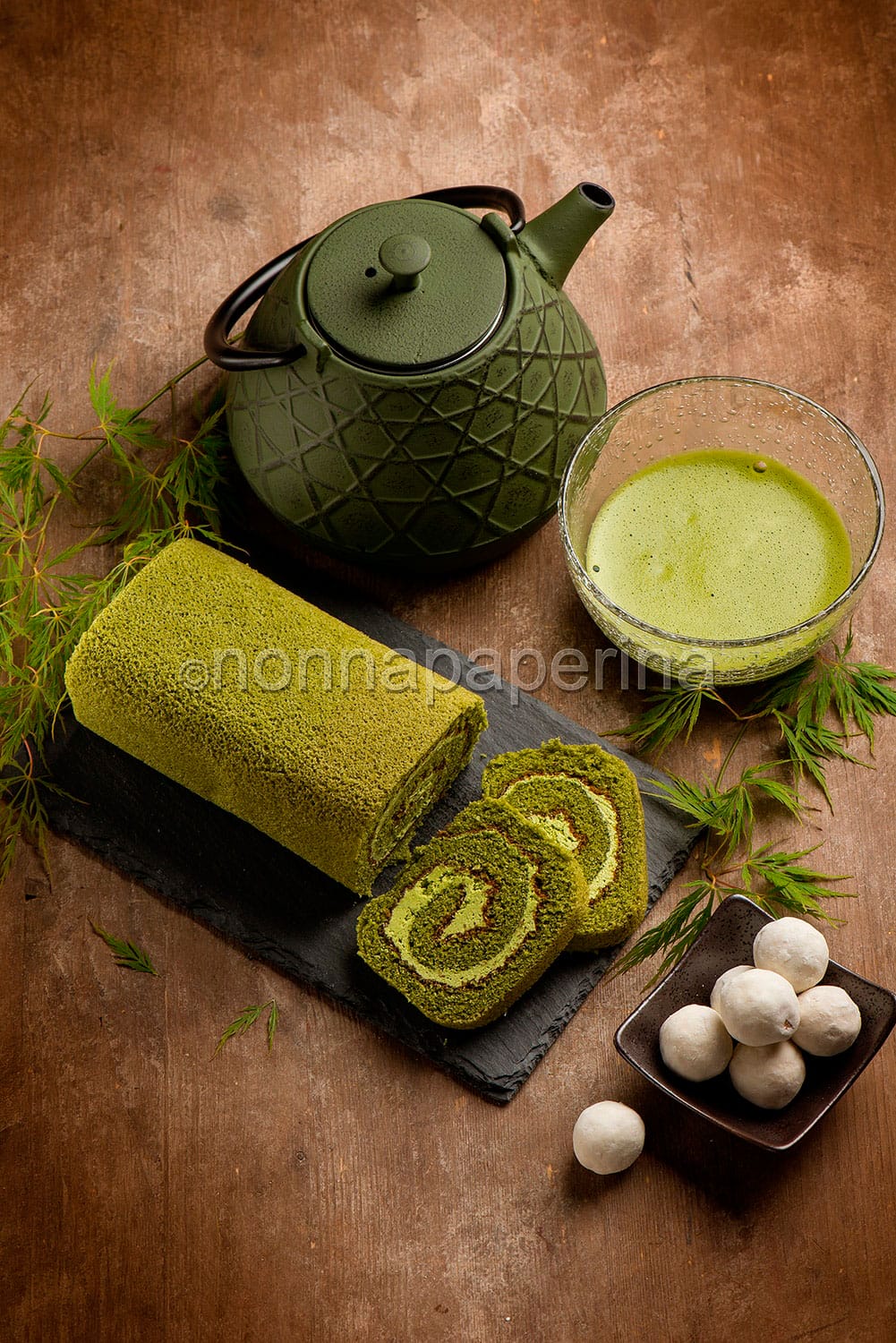 Cake roll al tè Matcha